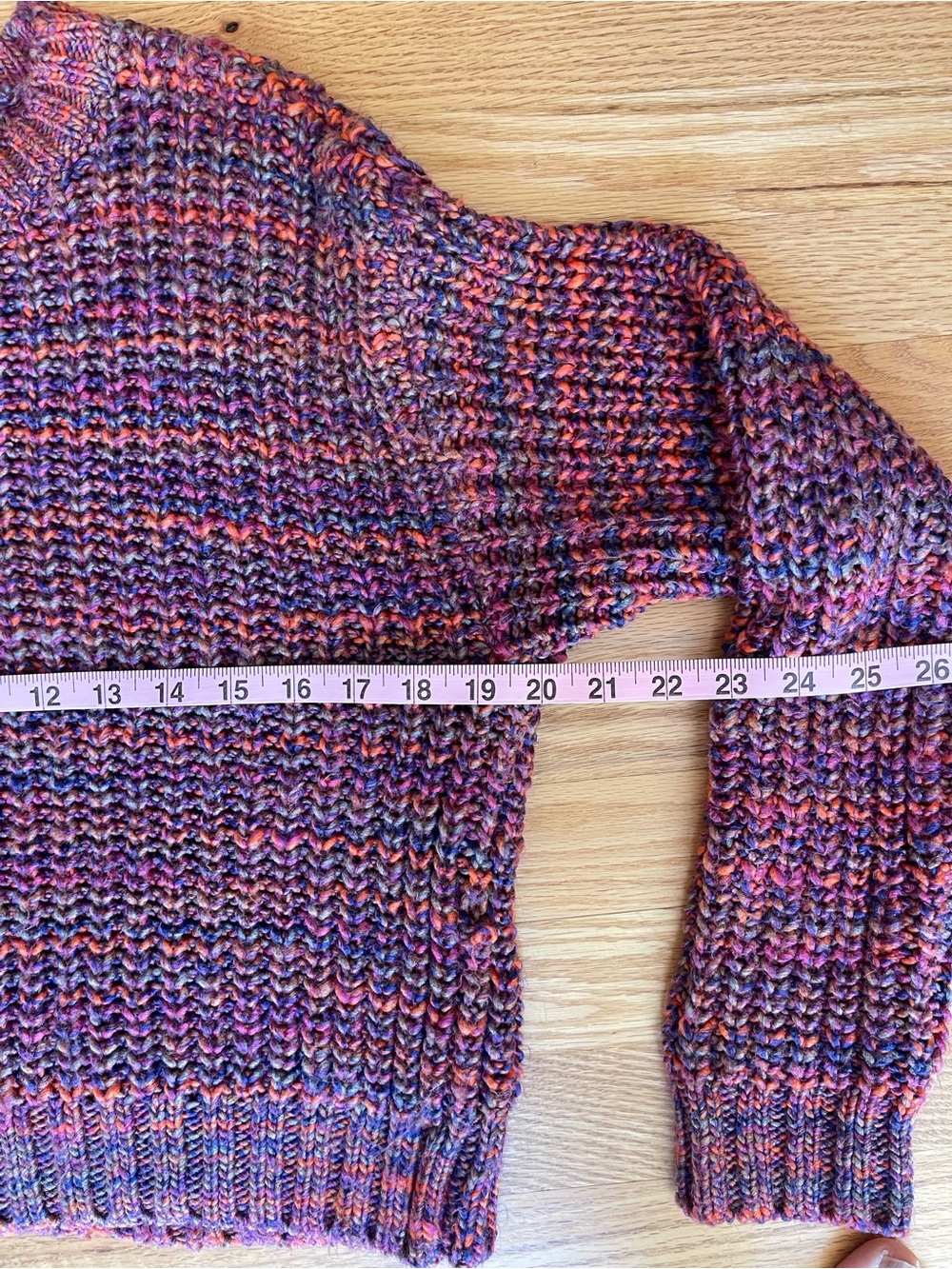 Anthropologie Saturday Sunday Multicolor Chunky Marled Sweater Small - Picture 6 of 8